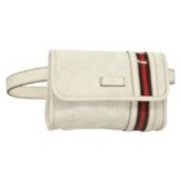 GUCCI GG Supreme Sherry Line Waist bag PVC White Gold 1669 Auth bs28457 - Picture 1 of 16